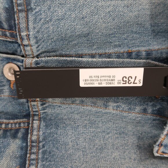 UNRAVEL PROJECT Blue Cotton Oversized Denim Jacket - Blue Size 50 or US L - Picture 4 of 8